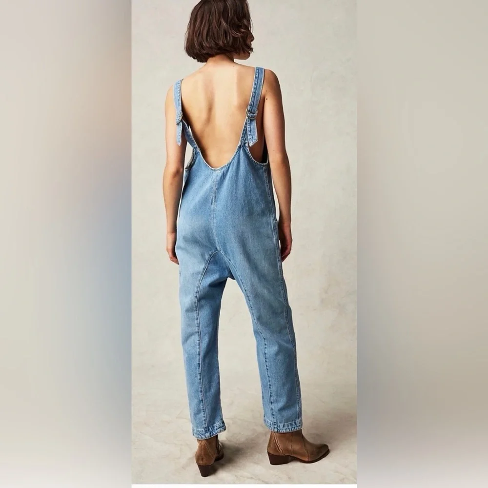 Free People High Roller Jumpsuit Sz M One Piece Overalls - Picture 2 of 6